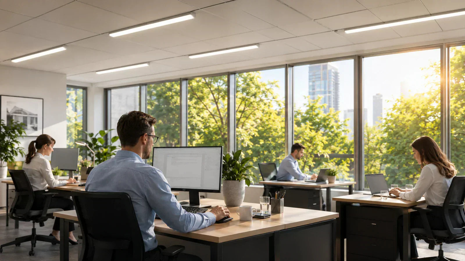 Bürobeleuchtung bei Hitze und Bildschirmarbeit: Warum Lichtqualität jetzt wichtiger wird