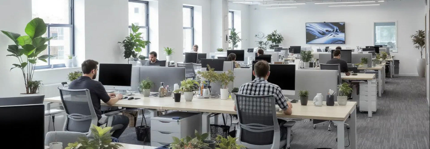 Leute im modernes Großraumbüro