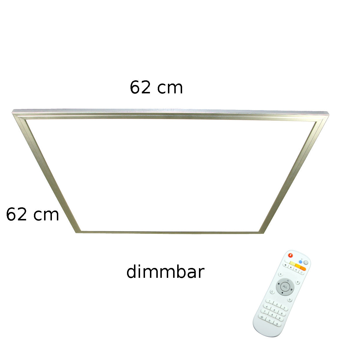 dimmbares Panel 62x62cm mit Fernbedienung