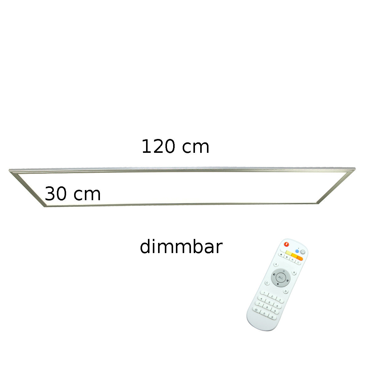 dimmbares LED Panel 120x30cm mit Fernbedienung