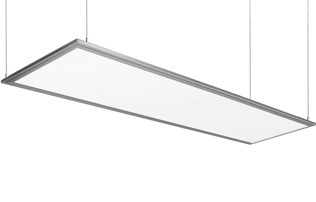 LED Panel mit 4 Seilen abgehängt
