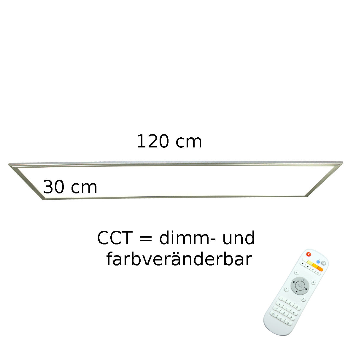 CCT Panel 120x30cm mit Fernsteuerung