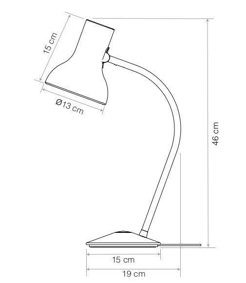 Tischleuchte Typ75 mini SCHULI mit Vollspektrum LED