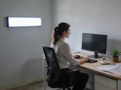 LED-Panel an der Wand im Büro
