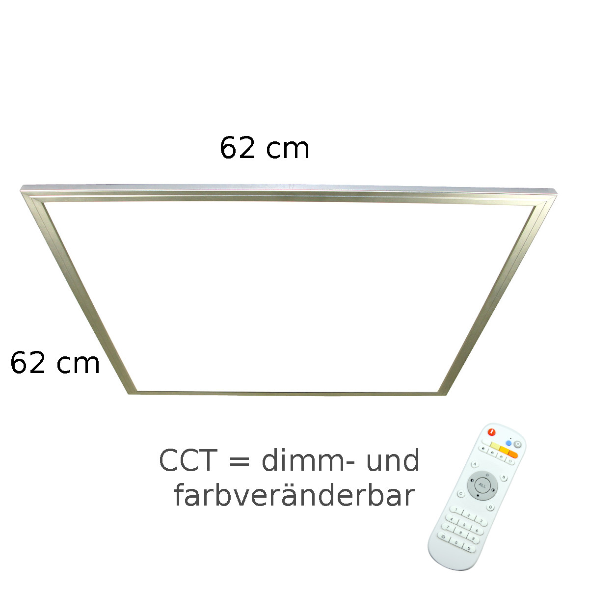 LED-Panel Vollspektrum CCT natur-nah 62 x 62 cm 3-5000 K